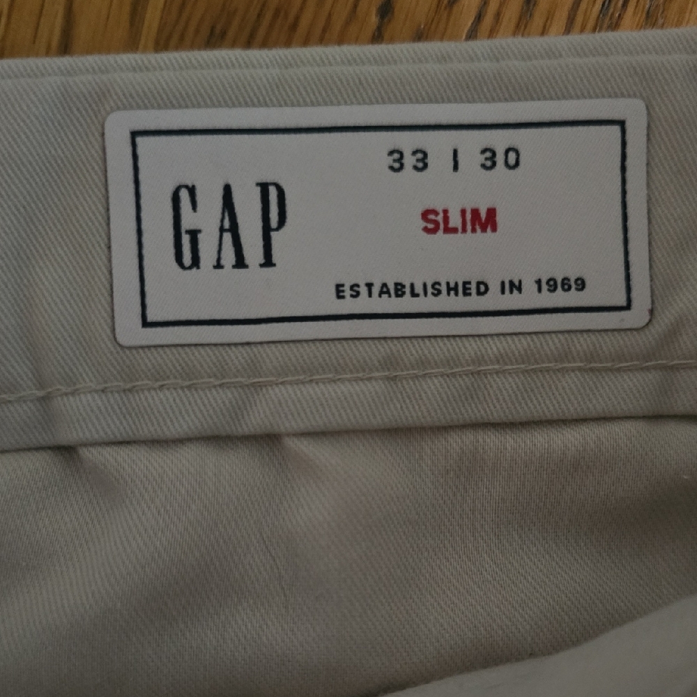 GAP Slim Fit Trousers in Beige